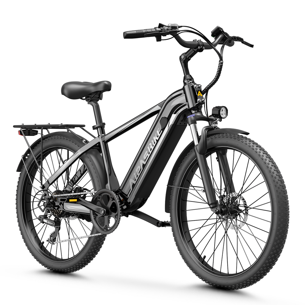 Aipas 24" Electric Mountain Bike Fat Tire 1100W City Bicycle -Commuter ebike