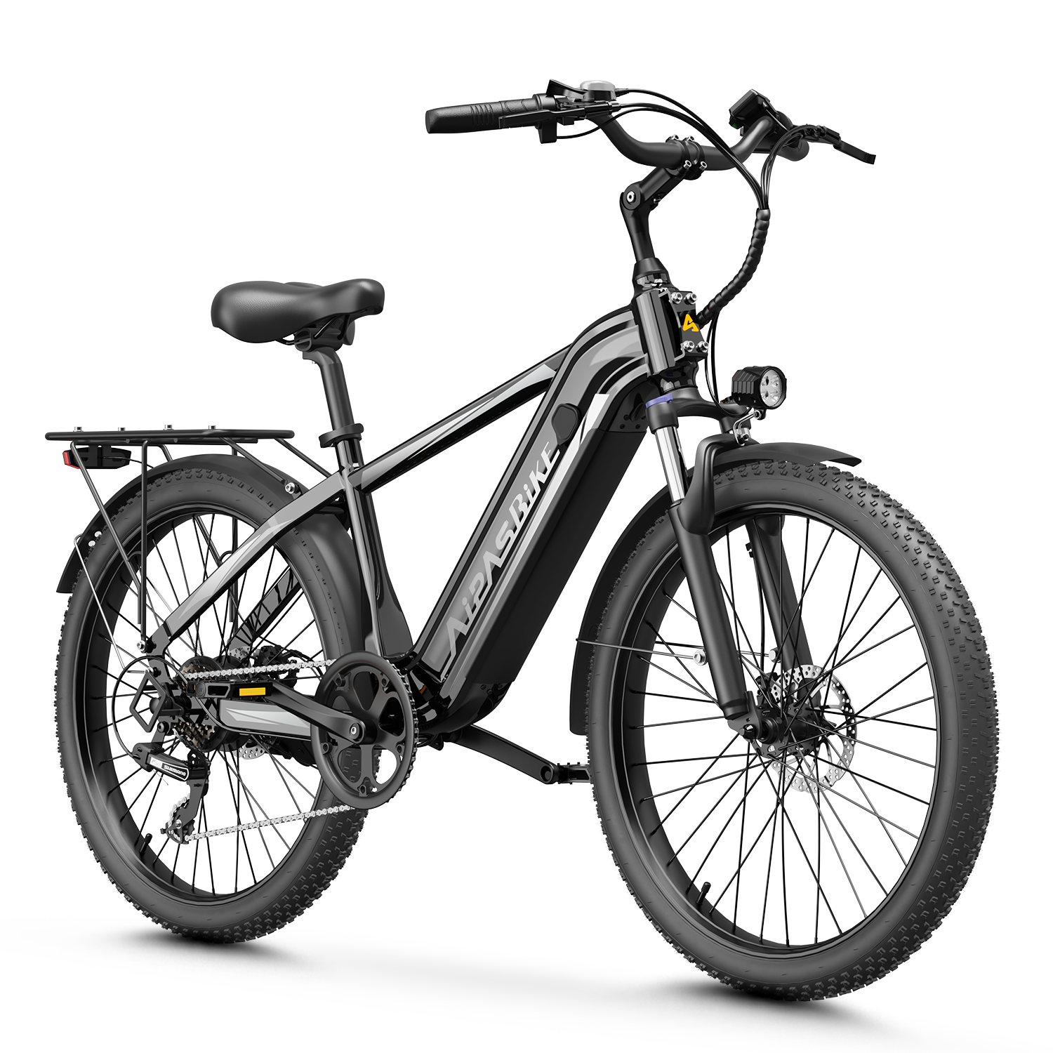 Aipas 24" Electric Mountain Bike Fat Tire 1100W City Bicycle -Commuter ebike